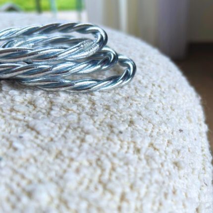Jonc Bouddhiste Twist Silver - maLune®